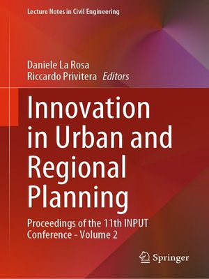 cover image of Innovation in Urban and Regional Planning